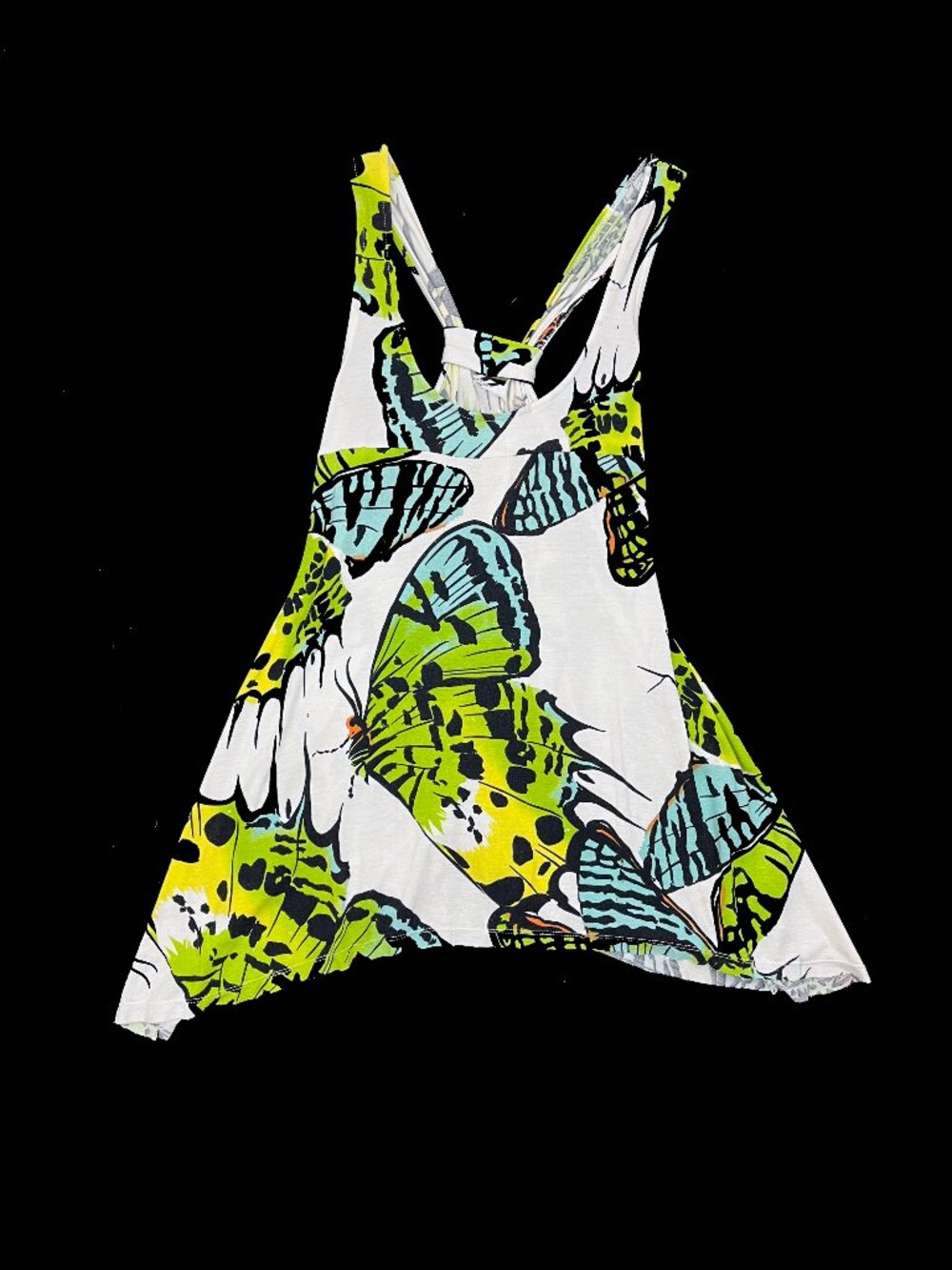 CAbi Stretch Butterfly Print Racerback Top Womens S